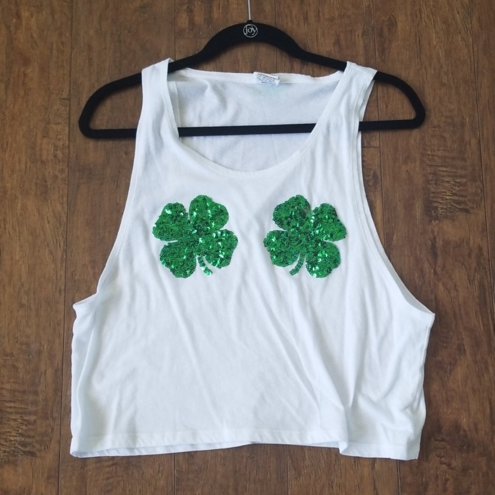 Victoria's secret pink st. Patrick's day tank